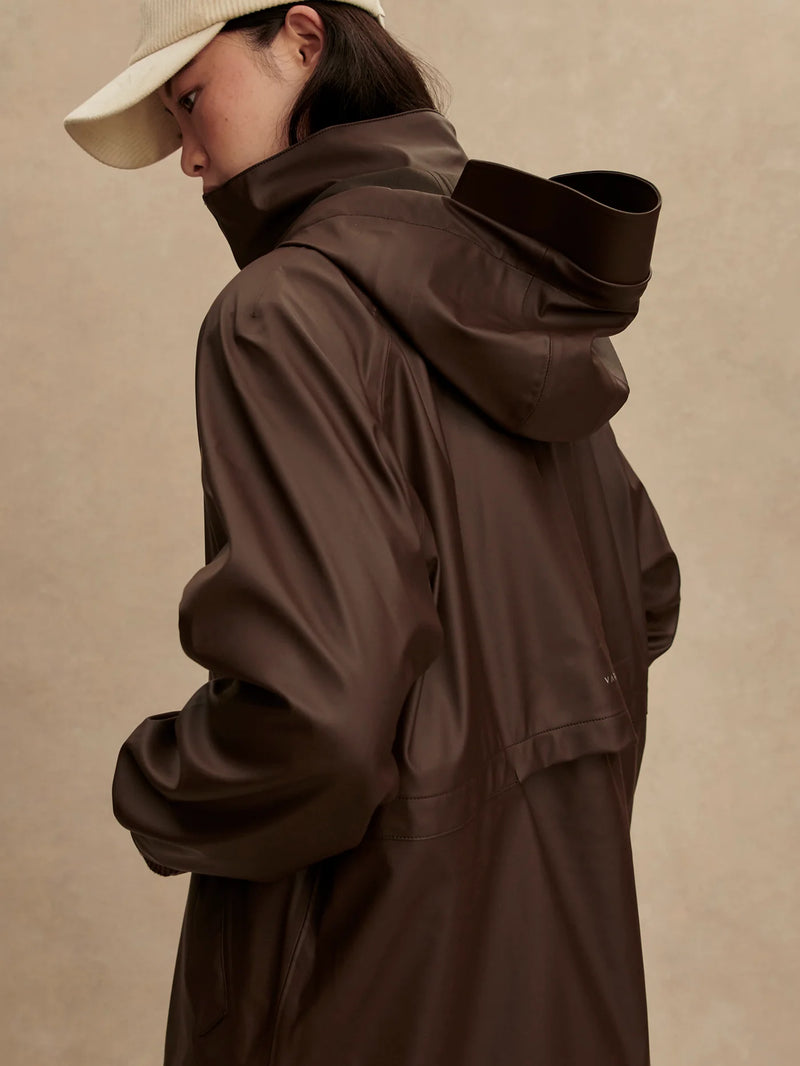 Varley Kirsten Rain Coat - Dark Truffle