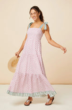 Aspiga Tabitha Maxi Dress Fun Flower White/Pink