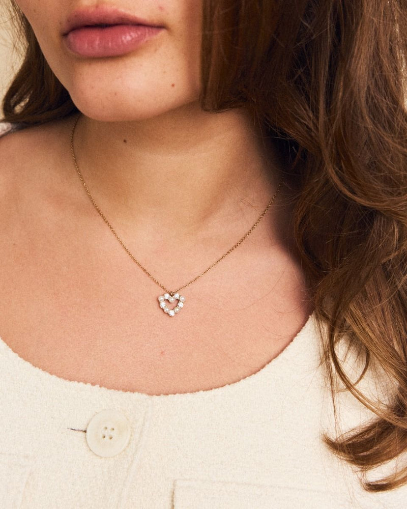 Edblad Affinity Pearl Heart Necklace - Gold