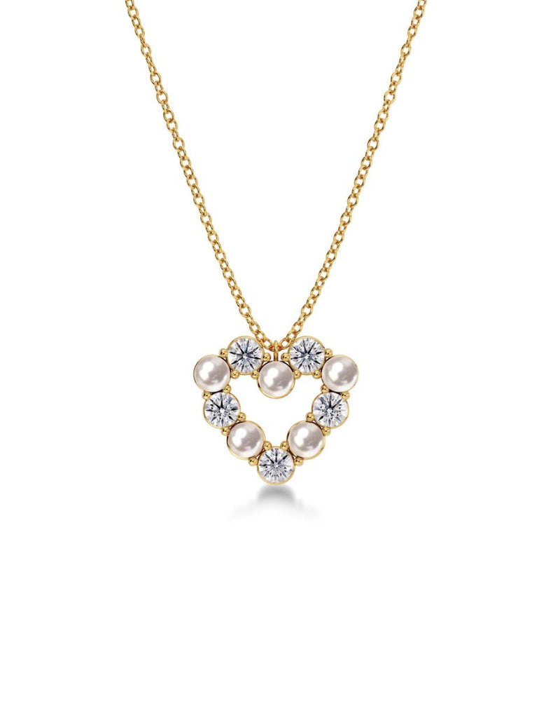 Edblad Affinity Pearl Heart Necklace - Gold