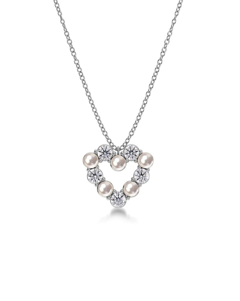 Edblad Affinity Pearl Heart Necklace - Steel