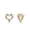 Edblad Affinity Pearl Heart Stud Earrings  - Gold