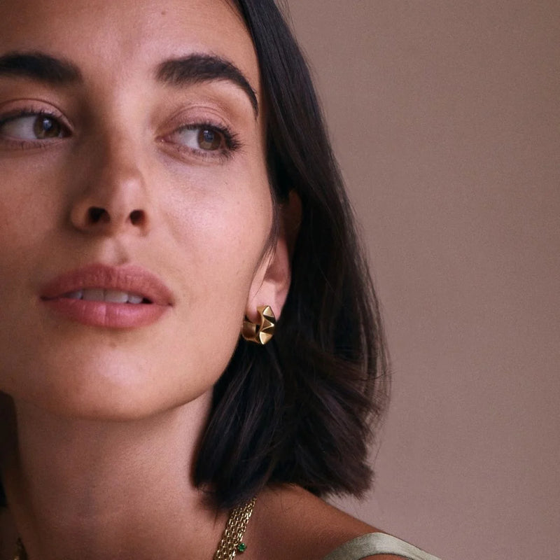 Edblad Peak Rivet Creoles Earrings - Gold