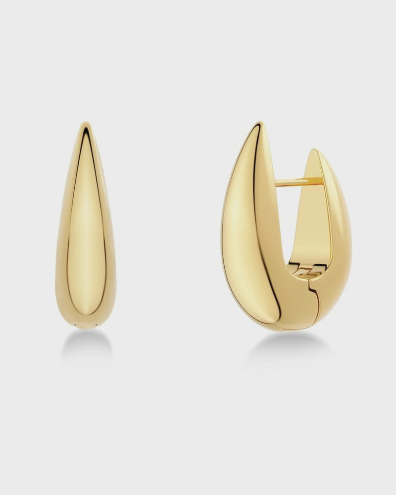 Edblad Crest Hoops Earrings Large - Gold