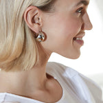 Edblad Bold Creoles Large Earrings - Steel