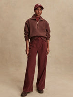 Varley Roselle Half Zip Fleece - Deep Mahogany