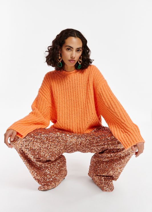 Essentiel Antwerp Entry Sequin Pants - Orange