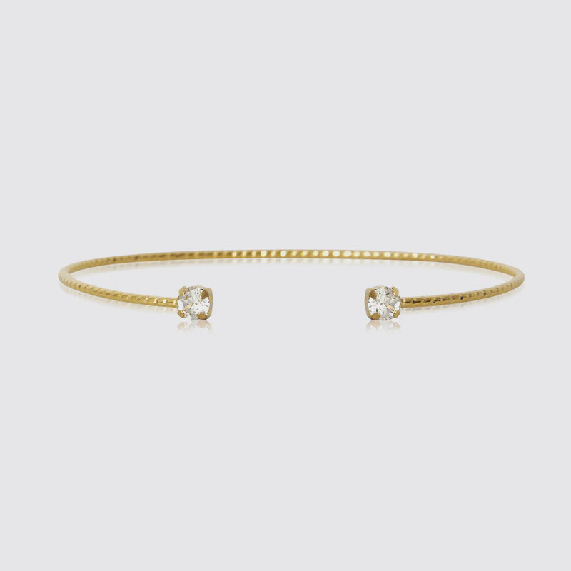 Caroline Svedbom Evita Stud Bracelet Gold - Crystal