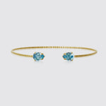 Caroline Svedbom Evita Superpetite Bracelet Gold - Aquamarine