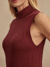 Varley Anastasia Rib Knit Tank - New Maroon