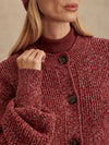 Varley Patricia Rib Cardigan - Red Flecked