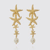 Caroline Svedbom Falling Sea Star Earrings Gold - Pearl