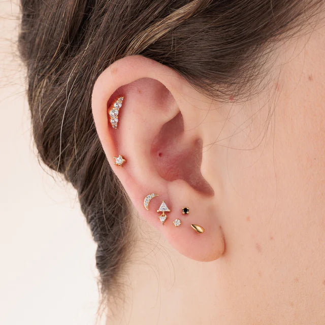 Scream Pretty Teardrop Single Flat Back Earring - Gold