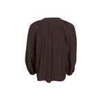Black Colour Luisa Blouse - Coffee