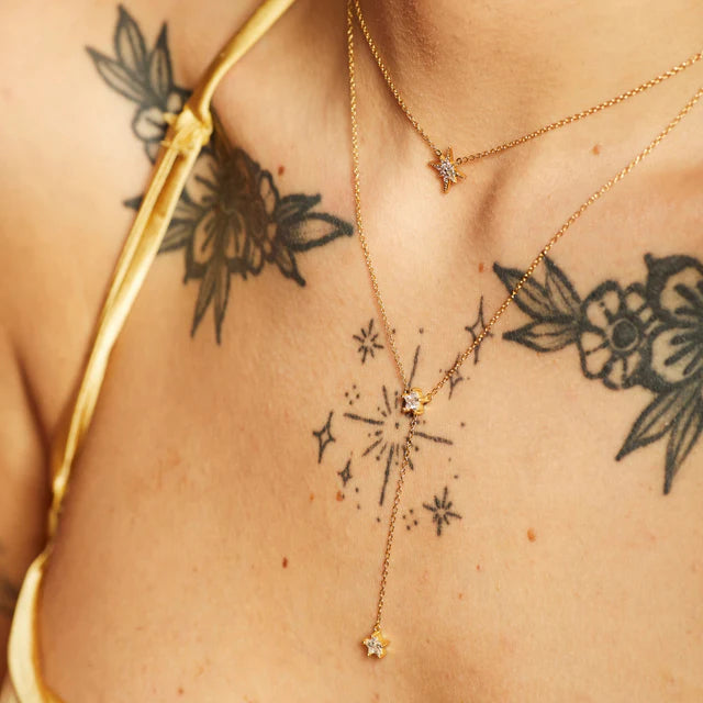 Scream Pretty Stardust Necklace With Slider Clasp - Gold
