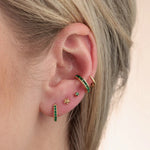 Scream Pretty Faceted Star Single Flat Back Earring - Gold