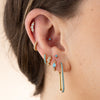 Scream Pretty Helix Curve Sparkling Single Flat Back Earring - Gold