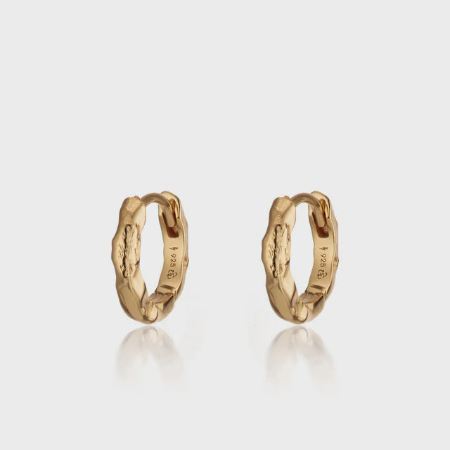 Scream Pretty Limited Edition Molten Huggie Earrings - Gold