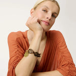 Vanessa Baroni Small Turtle Bracelet - Dark Brown Marble