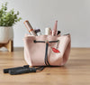 Donna May London Mini Faux Leather Makeup Bag -  Blush Pink