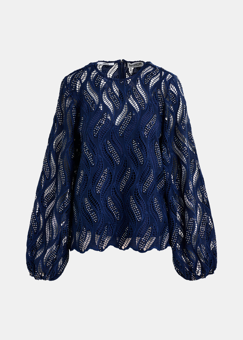 Essentiel Antwerp Hanover Lace Top - Dark Sapphire