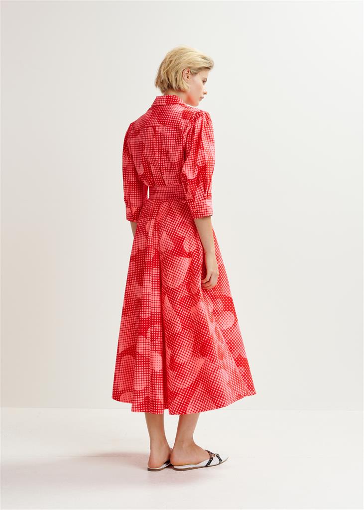 Essentiel Antwerp Hingy Embellished Midi Dress - Red/Coral