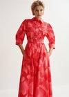 Essentiel Antwerp Hingy Embellished Midi Dress - Red/Coral