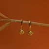 Orelia Molten Coin Huggie Hoop Earrings - Gold