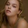 Orelia Molten Coin Huggie Hoop Earrings - Gold