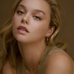 Orelia Molten Coin Huggie Hoop Earrings - Gold