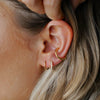 Orelia Pavé Huggie Hoop Earrings - Gold