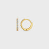 Orelia Pavé Huggie Hoop Earrings - Gold
