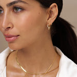 Orelia Pavé Mini Micro Hoop Earrings - Gold