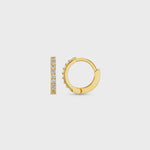 Orelia Pavé Mini Micro Hoop Earrings - Gold