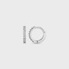 Orelia Pavé Mini Micro Hoop Earrings - Silver