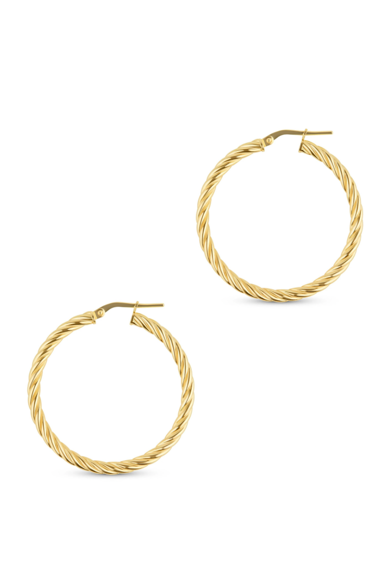 The Hoop Station Candy Twist Hoops. - Gold