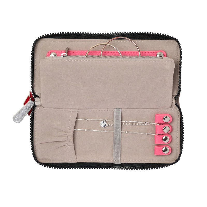 Donna May London Jewellery Wallet - Silver Faux Leather