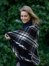 Black Colour Leoni Chequered Scarf - Black