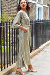 Onjenu Laurie Demi Sleeve Jumpsuit - Metallic Silver