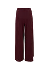Black Colour Davina Wide Leg Pant - Plum