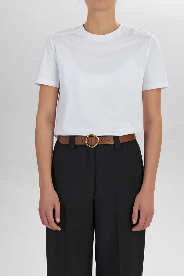 MarkBerg Trinity MBG Belt - Cognac/Gold