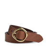MarkBerg Trinity MBG Belt - Cognac/Gold