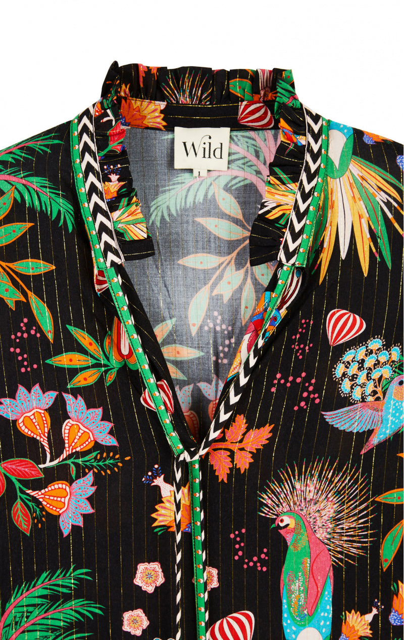 Wild Maxima Printed Shirt - Black