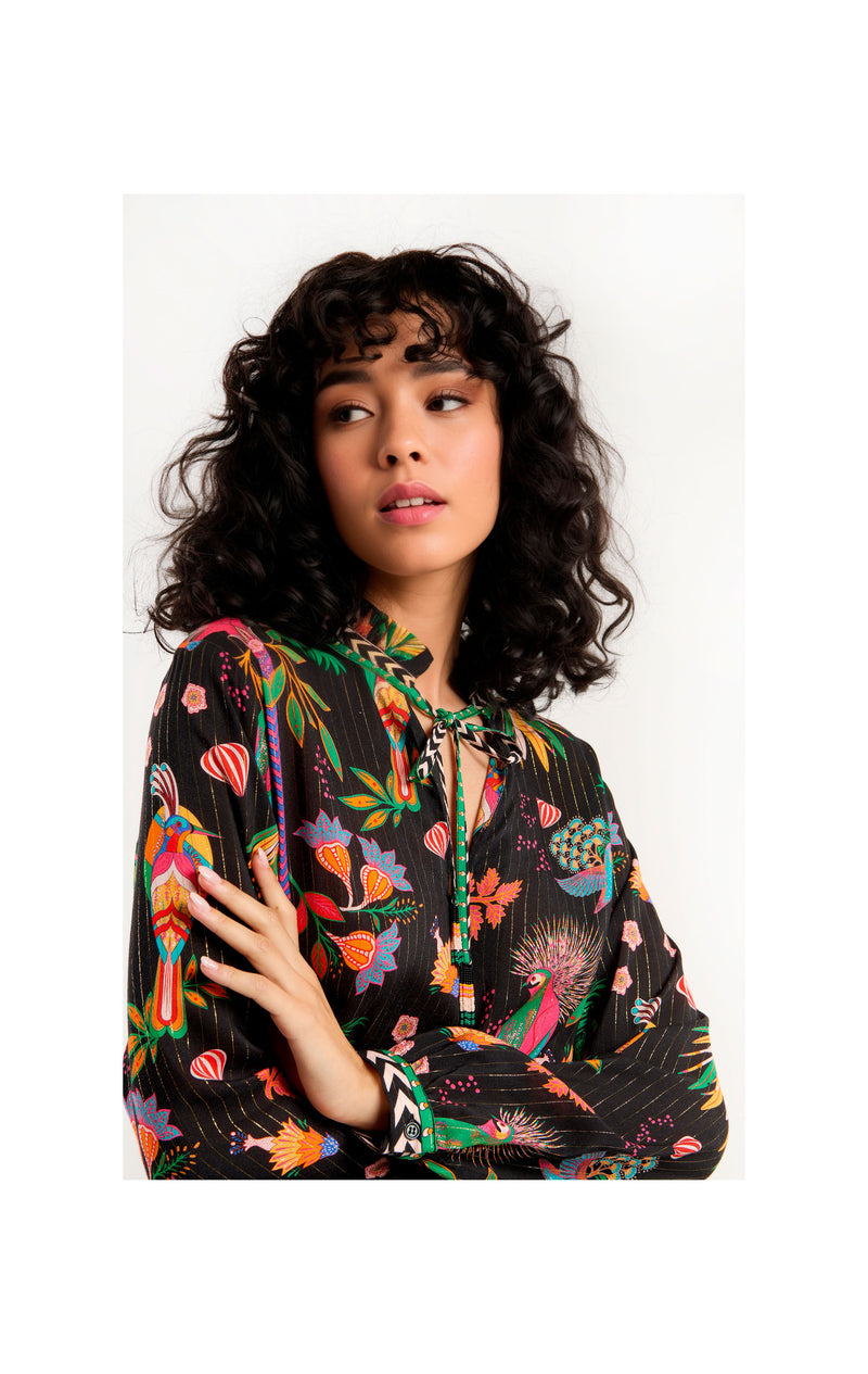 Wild Maxima Printed Shirt - Black