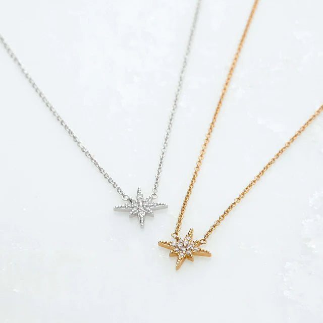 Scream Pretty Starburst Necklace With Slider Clasp - Gold Plated