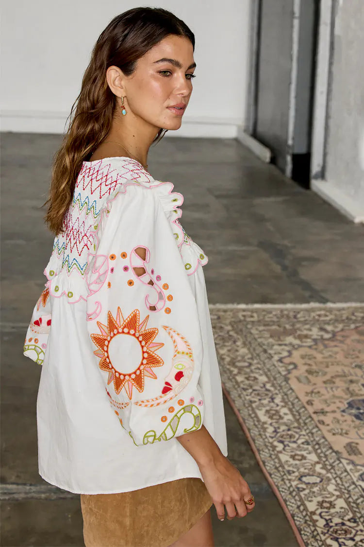 Never Fully Dressed Enchanted Maisie Top - White