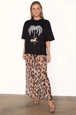 NFD Gaia Leopard T-Shirt - Black