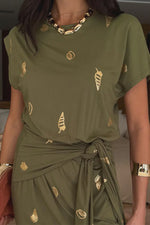 Never Fully Dressed Shell Midi Dress - Khaki