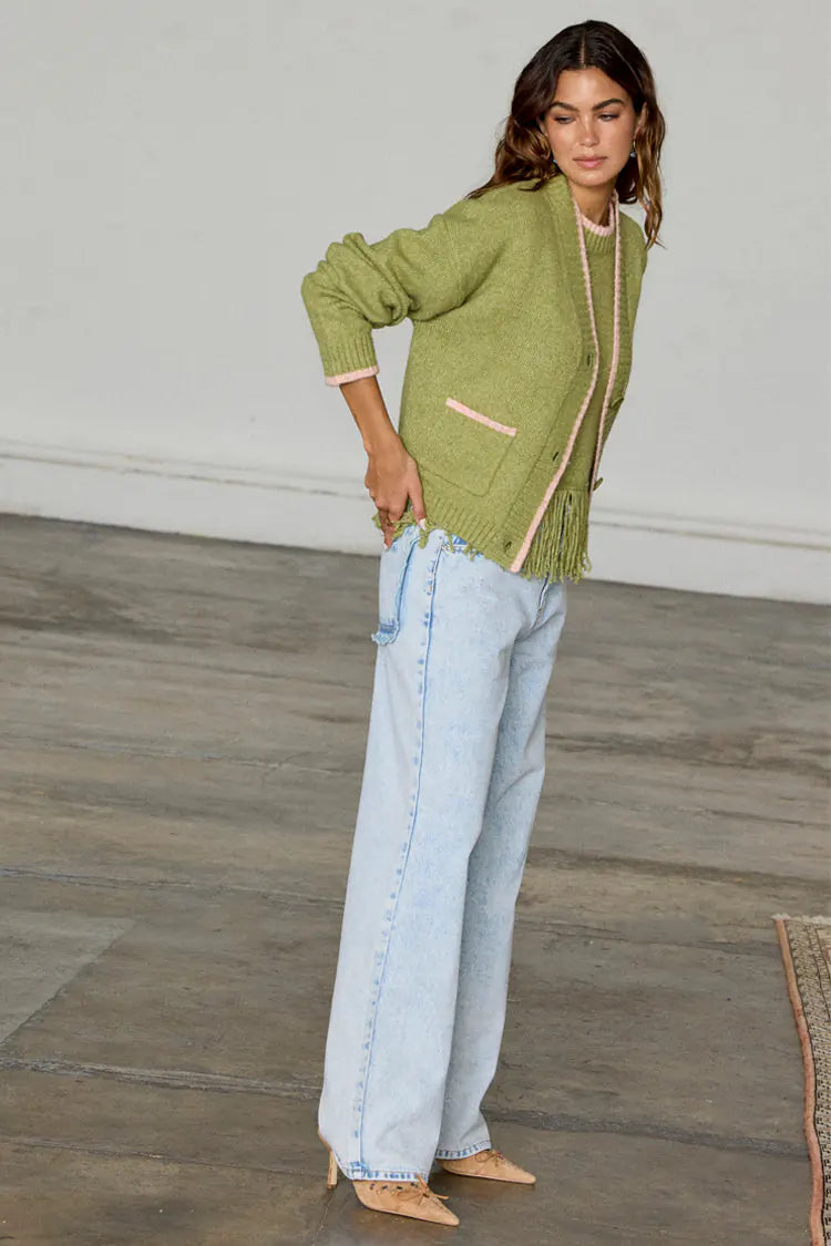 Never Fully Dressed Callie Cardigan - Olive