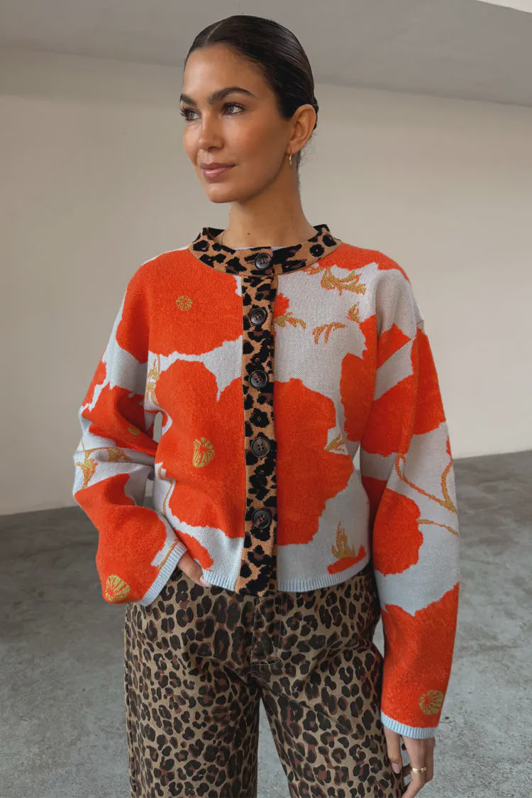 Never Fully Dressed Blue Poppy Cardigan